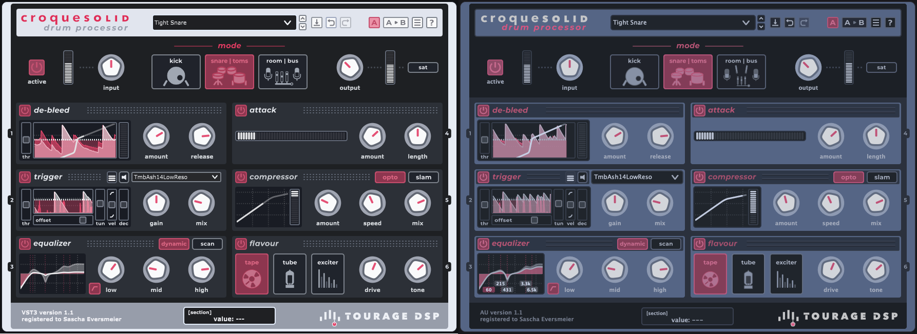 croquesolid skins: Graphite Red | Muted Blue