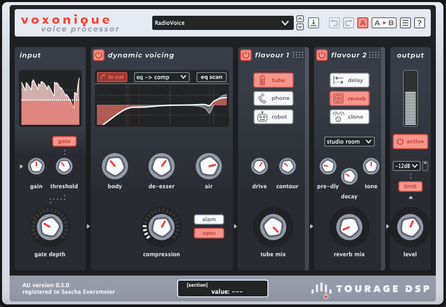 voxonique - voice processor VST3/AU plugin