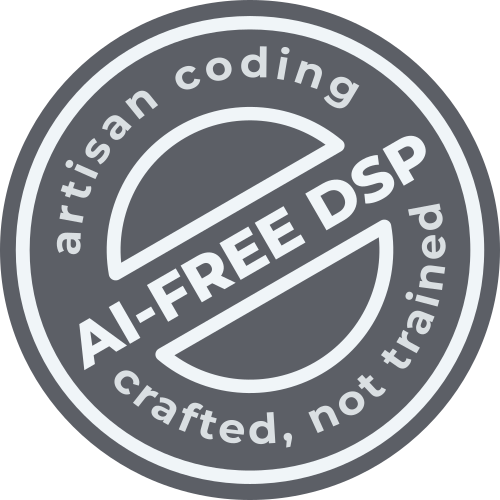 0% AI AUDIO. Artisan coding for human creations.